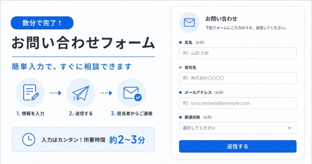 PAYGATEの導入キャンペーン申し込みに使う公式サイトのお問い合わせフォーム画面