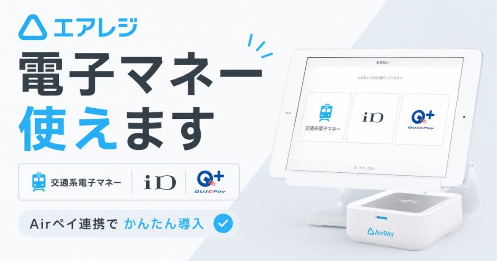 エアレジは電子マネーに対応！手数料は実質3.24%で交通系の上限は2万円、返金は現金でOK