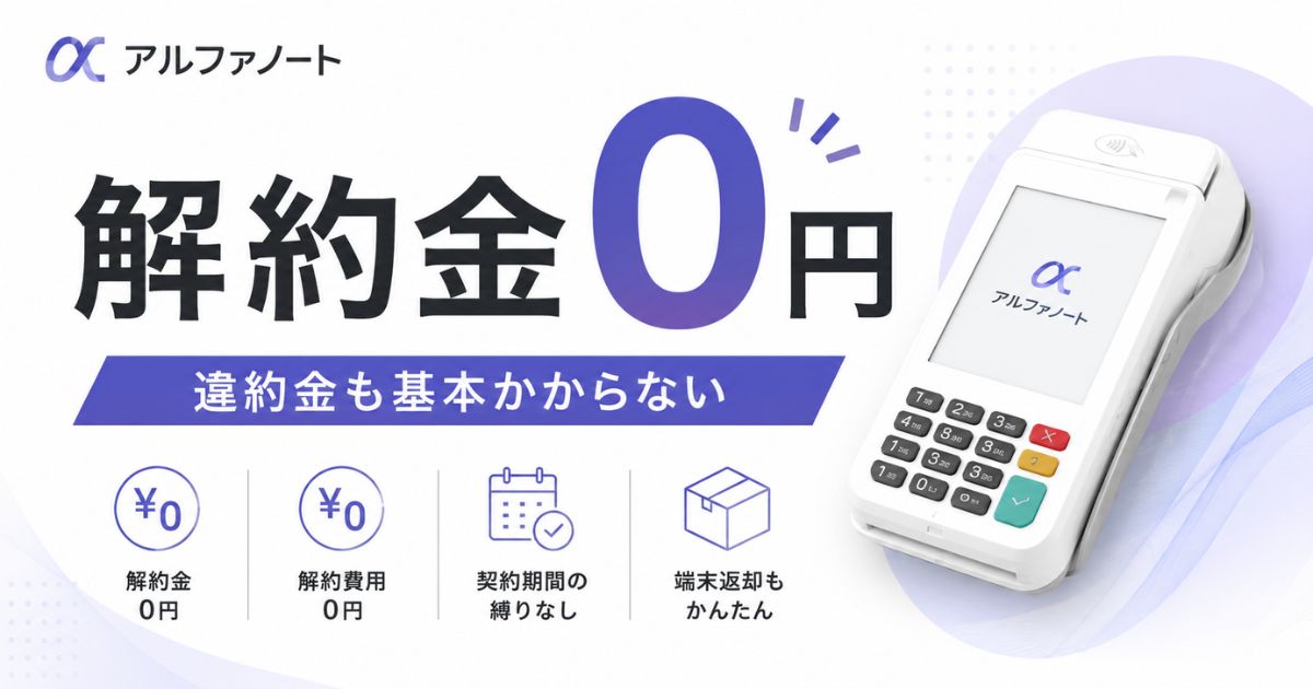 アルファノート解約金は0円！違約金の条件と契約期間の縛りなし・端末返却も簡単
