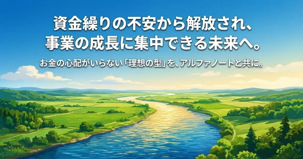 アルファノートと共に構築する、お金の心配がいらない理想の経営の姿