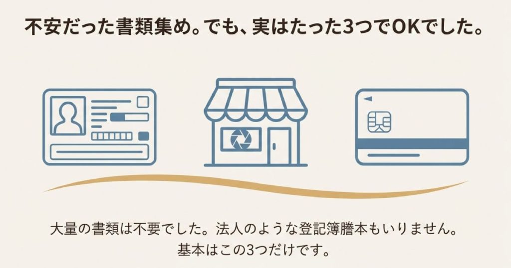 個人事業主がアルファノートの申し込みを進める際に手元に揃えておくべき基本の必要書類
