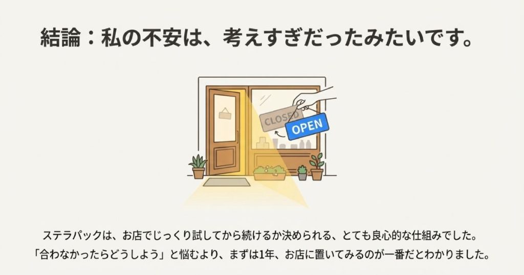 まずは1年お店に置いてみるのが一番という、筆者の体験に基づく結論
