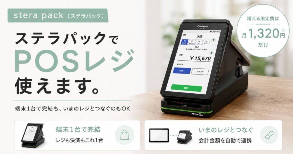 ステラパックでPOSレジは使えます！スマレジ連携は月1,320円、対応レジ一覧と選び方