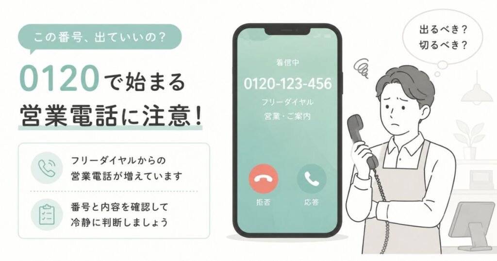 ステラパックの営業電話がかかってきたときの着信画面のイメージ