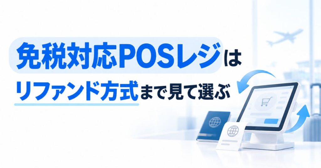 免税対応POSレジは2026年11月のリファンド方式まで対応で選ぶ!スマレジ・Square・Airレジの違い